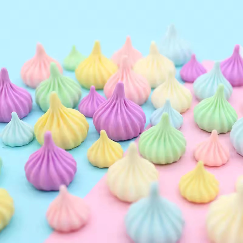 Cream Meringue Sugar Artificial Candy Model Home Decor Miniature Craft Ornament Garden Fairy Decoration DIY Accessories 6pc/lot